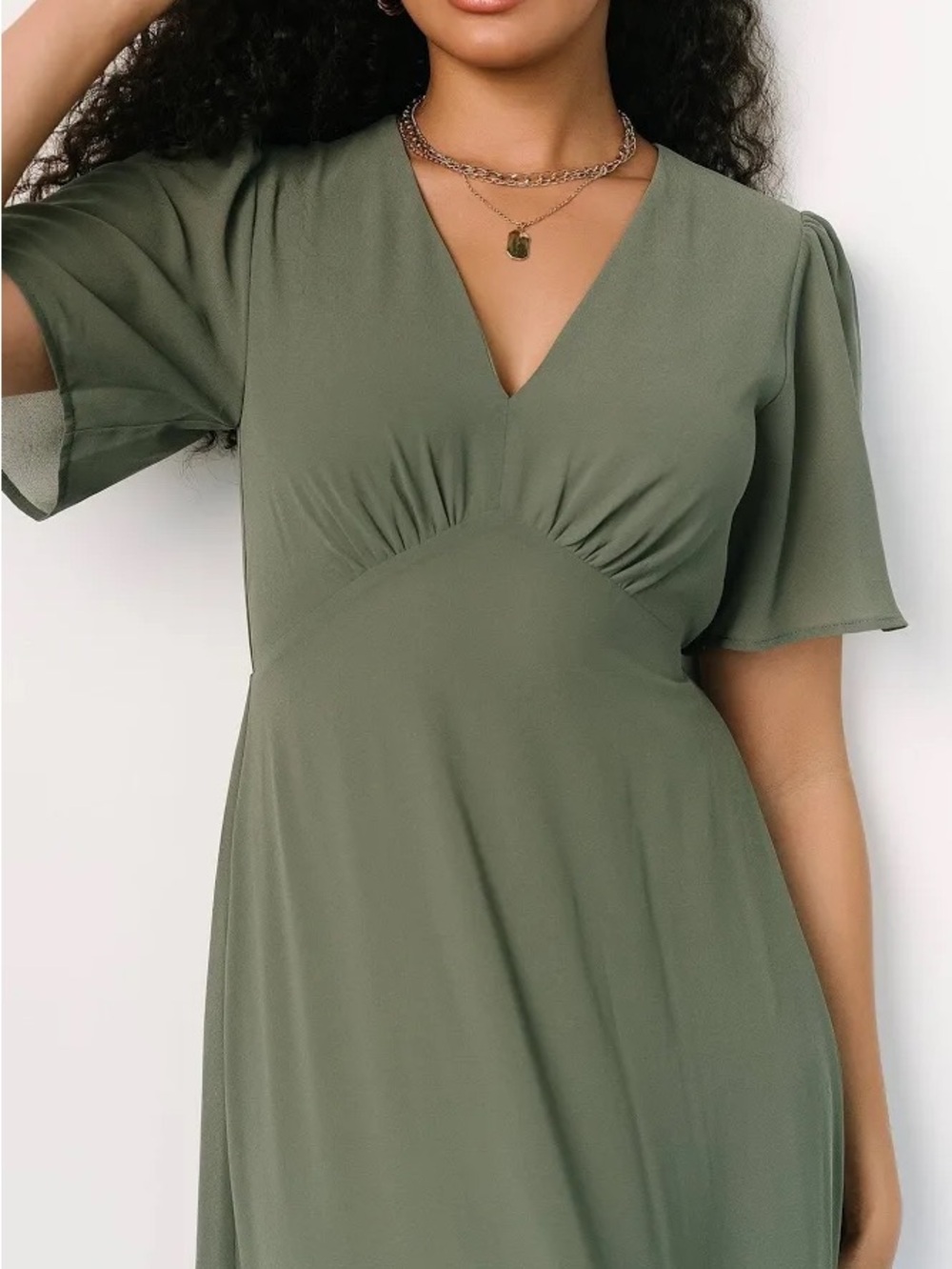 Baltic Born Esti Maxi Dress in Dark Sage — NWT